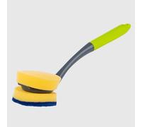 La Briantina Lavavaisselle éponge Abrasive - Poignée Ergonomique, Double Surface Douce et Abrasive, idéale pour la Vaisselle et Le prélavage