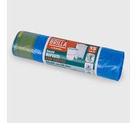 La Briantina Lot de 15 Sacs Poubelle en polyéthylène, Bleu, 52 x 60 cm