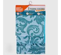 La Briantina Lot de 3 Chiffons de Cuisine Toscane en Microfibre, Super absorbants avec Motifs Floraux - pour Verres, Vaisselle et casseroles - Tailles et Couleurs Assorties
