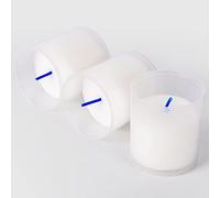 La Briantina Lot de 3 rouleaux de cire votives pour imiter, couleur blanc, 6 x 5,2 cm, 3 pièces, durée 20 heures