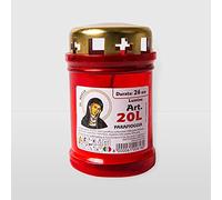 La Briantina LUM00618A Bougie Votive de Paraffine, Rouge, 20 L