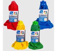 La Briantina Mop Tornado 33 cm 123 g Professionnel, Double Tissage Microfibre et Filet en Polyester, Filetage Universel, Couleurs Assorties