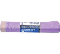 La Briantina Racolta SAC04029A Sacs de tri sélectif Violet, grand format 70 x 100 cm, capacité 110 litres, 10 sacs