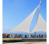 La Briantina Rideau à Voile Triangulaire pour Jardin et Camping, Dimensions 3,6 x 3,6 x 3,6 m, Couleur Blanche