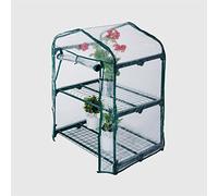 La Briantina Serre à 2 étagères pour terrasses et balcons, Structure en métal et bâche en PVC Transparent/Vert, 69 x 49 cm - H 92 cm, SER07395A