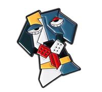 La broche florale animale abstraite inspire les designs artistiques de Picasso avec des couleurs vives pour un usage quotidien et des événements spéciaux.