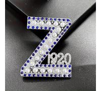 La broche lettre Z de 1920, incrustée de strass et de perles artificielles, est très appropriée comme cadeau pour les femmes de l'association des sœurs ou comme broche souvenir pour la saison de