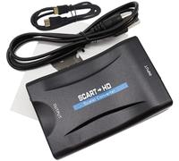 La Brodée Convertisseur péritel vers HDMI, adaptateur péritel vers HDMI prend en charge la sortie audio vidéo HD 720/1080p pour smartphone vers HDTV STB PS3 Sky DVD Blu-ray, prend en charge les