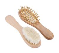 La Brosse à Cheveux en Bois et les Peignes Fixent des Cheveux de Chèvre pour les Tout-petits Tout-nés Care Daily. Brosse à Brusque Brusque en Bois Peigne Chèvre BristlesNewborns Hair Brush