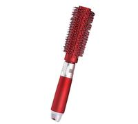 La brosse à cheveux ronde Empêche l'outil de coiffure à rouleaux de brosse statique pour les lisseurs de curling de séchage de soufflage (Rouge)