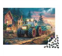 la cabane dans Les cerisiers Puzzle en Bois lucioles au Clair de Lune Puzzle de 300 pièces recyclables Adultes Puzzles,Cadeau pour Couple