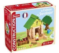 La cabane du jardinier 60 pièces - Jeu de construction en bois naturel - Tapis et accessoires inclus - 22x18,5x8,5 cm Naturel G