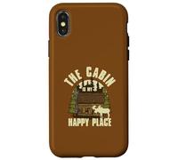 La cabane est Mon Endroit idéal pour Faire du Camping Coque pour iPhone X/XS