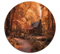 La cabane est nichée au cœur de la forêt d'automne Cadeau Unique Décoration Intérieure Jeu ÉduChatif Challenge Toy Adultes & Enfants des 14 Ans 1000pcs (67.5x67.5cm)