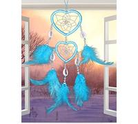 La Cabina Indien Dream Catcher Handemade Attrape-rêves Capteur de Rêves en Plumes Mystérieux (Bleu)