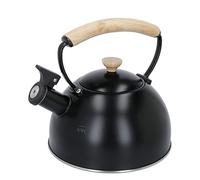 La Cafetiere Bouilloire sifflante avec poignée en bois Noir 2,5 l