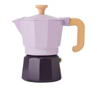 La Cafetière - Cafetière 3 Tasses Bicolore en Aluminium, Compatible avec Plaques à Gaz, Électriques et Céramiques - Cafetière Italienne Traditionnelle - Facile à Nettoyer à la Main - 150 ml, Violet