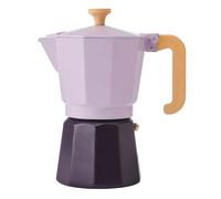 La Cafetière Cafetière Espresso 6 Tasses Couleur Lilas Bicolore, en Aluminium, Compatible gaz, électrique, Vitrocéramique, Cafetière Italienne Traditionnelle, Easy-To-Clean,290ml