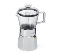La Cafetière Verona Machine à expresso en verre, chrome, 6 tasses, coffret cadeau