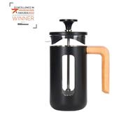 La Cafetière, Cafetière Pisa, Verre et Acier Inoxydable, 350ml (3 Tasses), Noir, Boîte Cadeau