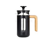 La Cafetière, Cafetière Pisa, Verre et Acier Inoxydable, 350ml (3 Tasses), Noir, Boîte Cadeau