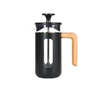 La Cafetière, Cafetière Pisa, Verre et Acier Inoxydable, 350ml (3 Tasses), Noir, Boîte Cadeau