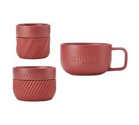 La Cafetière Ensemble de 3 tasses familiales, 380 ml, 200 ml et 100 ml, Rouge