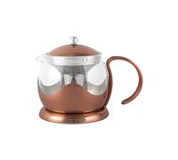 La Cafetière Izmir Théière en verre avec infuseur, 2 tasses (cuivre), 660 ml