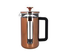 La Cafetière Pisa Cafetière en acier inoxydable, 8 tasses, cuivre, coffret cadeau