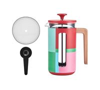 La Cafetière Pisa Grande cafetière à Piston Facile à saisir 8 Tasses 1 L avec Motif géométrique, en céramique résistante à la Chaleur, idéale pour Le thé en Vrac et Le café moulu, Lignes utopiques