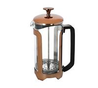 La Cafetière, Cafetière Pisa, Verre et Acier Inoxydable, 1L (8 Tasses), Cuivre, Boîte Cadeau