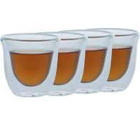 La Cafetiere Tasses à espresso en verre à double paroi - set 4 pcs