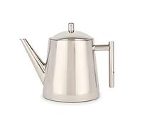 La Cafetière Théière avec infuseur en acier inoxydable 1,5 l, 8 tasses (argent)