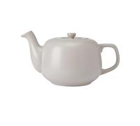 La Cafetière Théière classique de couleur latte/crème, avec anse confortable, bec verseur anti-goutte, pour 4 tasses, convient pour sachets de thé, facile à nettoyer, passe au lave-vaisselle, 1,2 l