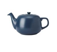 La Cafetière Théière classique traditionnelle avec poignée confortable et bec verseur anti-goutte, sert 6 tasses, pour sachets de thé, facile à nettoyer, passe au lave-vaisselle, 1,5 l, bleu marine