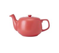 La Cafetière Théière classique traditionnelle avec poignée confortable et bec verseur anti-goutte, sert 4 tasses, pour sachets de thé, facile à nettoyer, passe au lave-vaisselle, 1,2 l, rouge