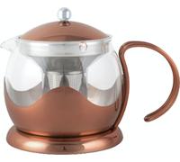 La Cafetière Théière de Verre avec passoire à thé de Feuille libre de 1 L, cuivre
