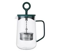 La Cafetière Théière Gyro Spinfuser, 4 Tasses, en Verre Borosilicate Résistant à la Chaleur, Filtre Fin en Inox pour Thé en Vrac et Infusions, Système de Rotation et Piston, 1,25 L, Vert