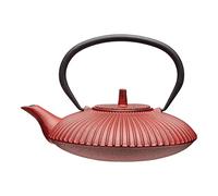 La Cafetière Théière japonaise en fonte 600 ml avec panier infuseur, 3 tasses (rouge)