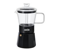 La Cafetière Verona Machine à expresso en verre, noir, 6 tasses, coffret cadeau