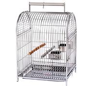 La Cage À Oiseaux Ménage Perroquet Cage À Oiseaux en Acier Inoxydable Cage À Oiseaux Peau De Tigre Noir Phoenix Cage Support avec Poignée Portable Cage À Perruches