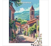 La Campagne De La Provence Puzzle 1000 pièces pour Adultes | puzzle pour garder l'esprit actif un passe temps gratifiant qui offre un défi agréable à chaque fois à la maison38x26cm