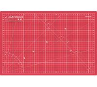 La Canilla ® - Tapis de Découpe avec surface d'auto-guérison A3 (45x30cm) Plaque de Découpe, Planche à Découper Centimètres et Pouces | 5 couches de PVC | Pour Couture, Artisanat,Patchwork (Rouge)