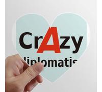 La carrière diplomatique la Plus Cool. Les Autocollants d'ordinateur ou de Bagage avec la Forme de cÅ“ur