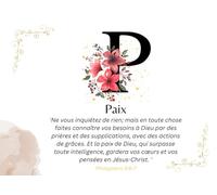 La Carte Cadeau Prophétique - lettre P