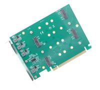 La carte d'adaptateur PCIe à plusieurs ports permet la configuration RAID 0/1/10 et la compatibilité des cartes mères Carte d'extension PCIe NVMe