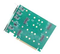 La carte d'adaptateurs PCIe à plusieurs ports permet la configuration RAID 0/1/10 et la compatibilité des cartes mères avec plusieurs adaptateurs NVMe PCIe