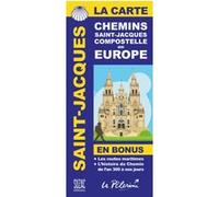 La carte des chemins de Saint-Jacques de Compostelle en Europe