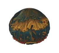La Carte Du Monde Dans Le Tarot Bonnet De Douche Pour Femme Double Couche Bonnet De Douche Imperméable Charlotte Cheveux Pour Voyage Natation Salon