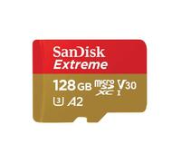 La carte mémoire SanDisk Extreme microSDXC 128GB for Action Cams and Drones + SD Adapter
